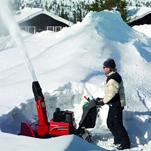 Hs1336 Hybrid Snowblower In Use
